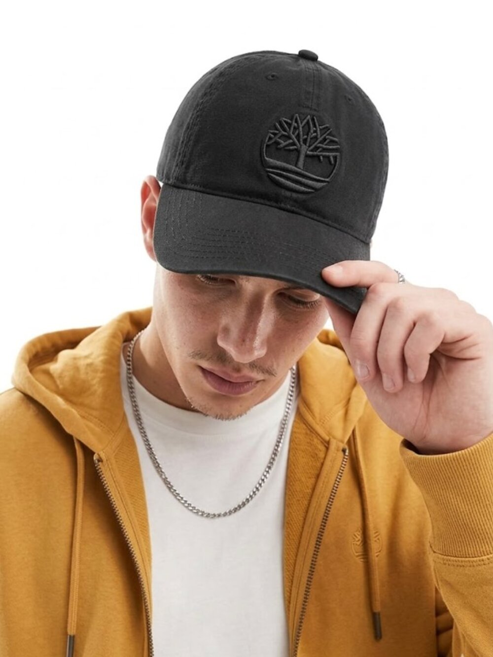 Timberland Soundview Embroidered Baseball Cap Adjustable Dad Hat, Black NWT